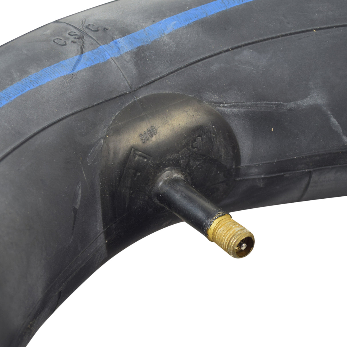 Close-up of the Vee Rubber 3.00-8 black front tire for the Heartway Royale 4D (PF7D) scooter, featuring the V1134 tread pattern and a visible gold metal tube.