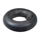 4.10/3.50-4 Scooter Inner Tube shown as a black rubber tire with a distinctive blue stripe, suitable for various scooter models and other applications.