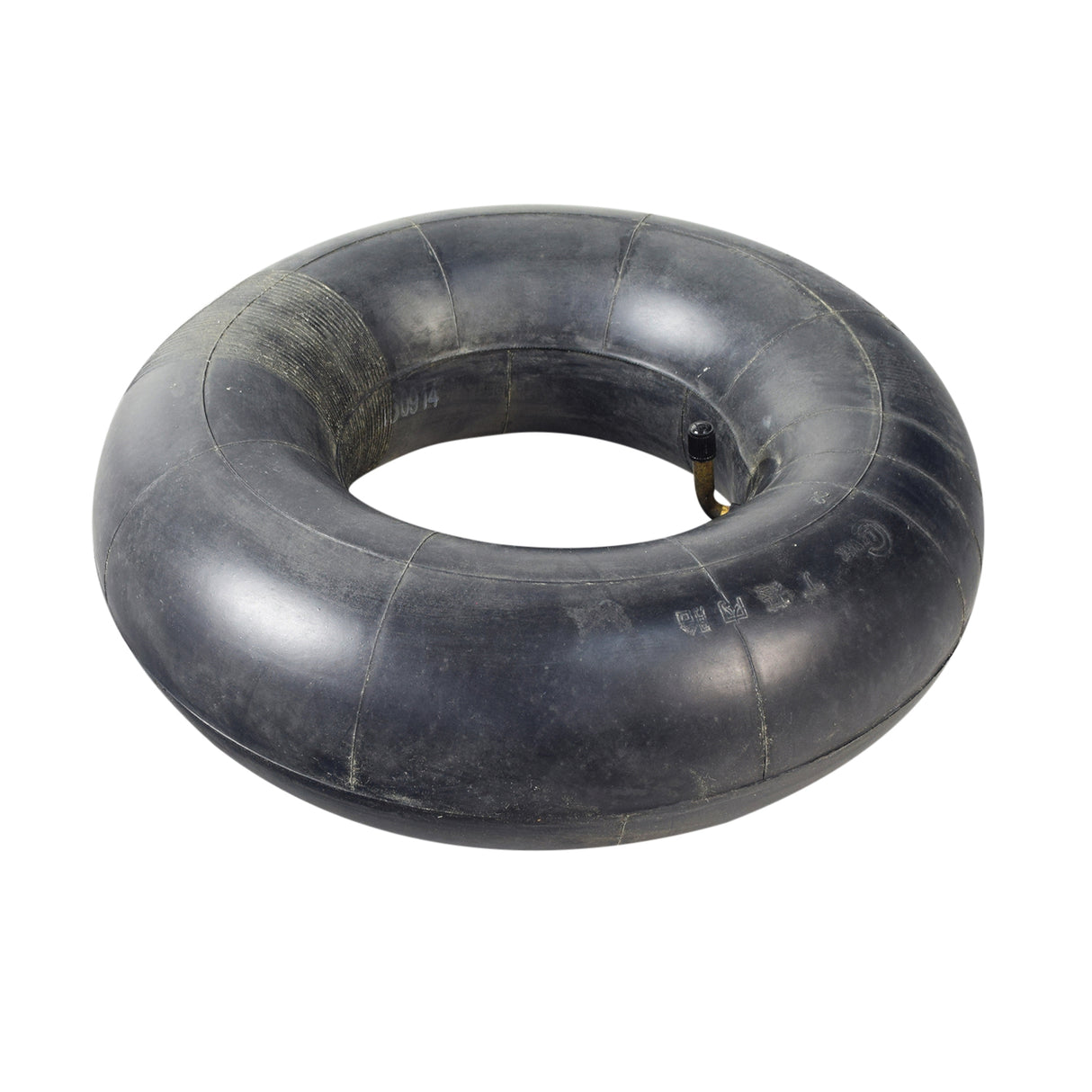 13x6.50-6 Inner Tube with Angled Valve Stem for Murray Go-Karts, featuring a black rubber tube with an inner tube and valve, suitable for small ATVs, go-karts, and garden equipment.