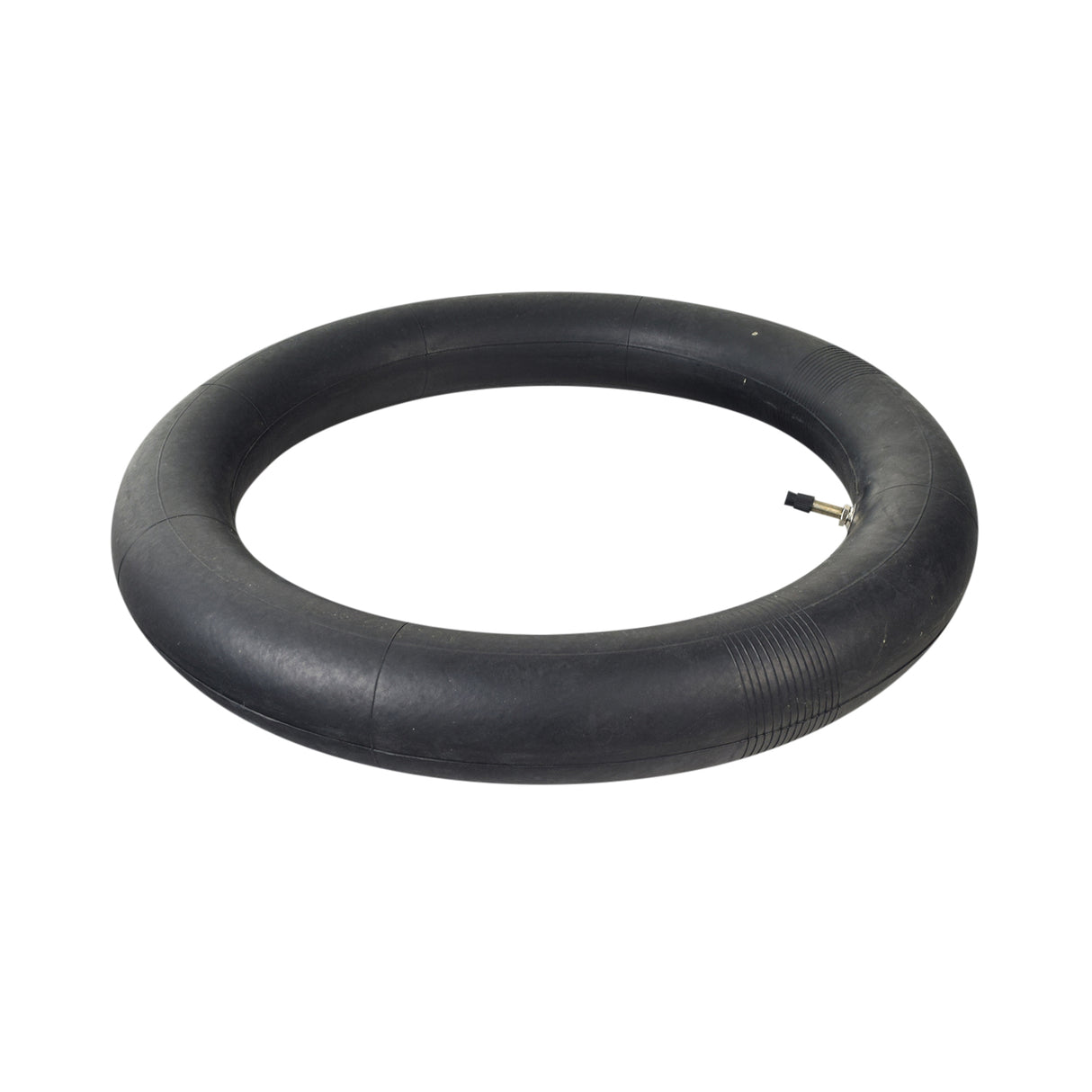 3.00/4.10-14 (90/100-14) Dirt Bike Tire & Tube Set, featuring a black tire with a valve, ideal for various electric and gas-powered dirt bikes like the Baja Motorsports DR90 and Coolster QG-214X-M125.