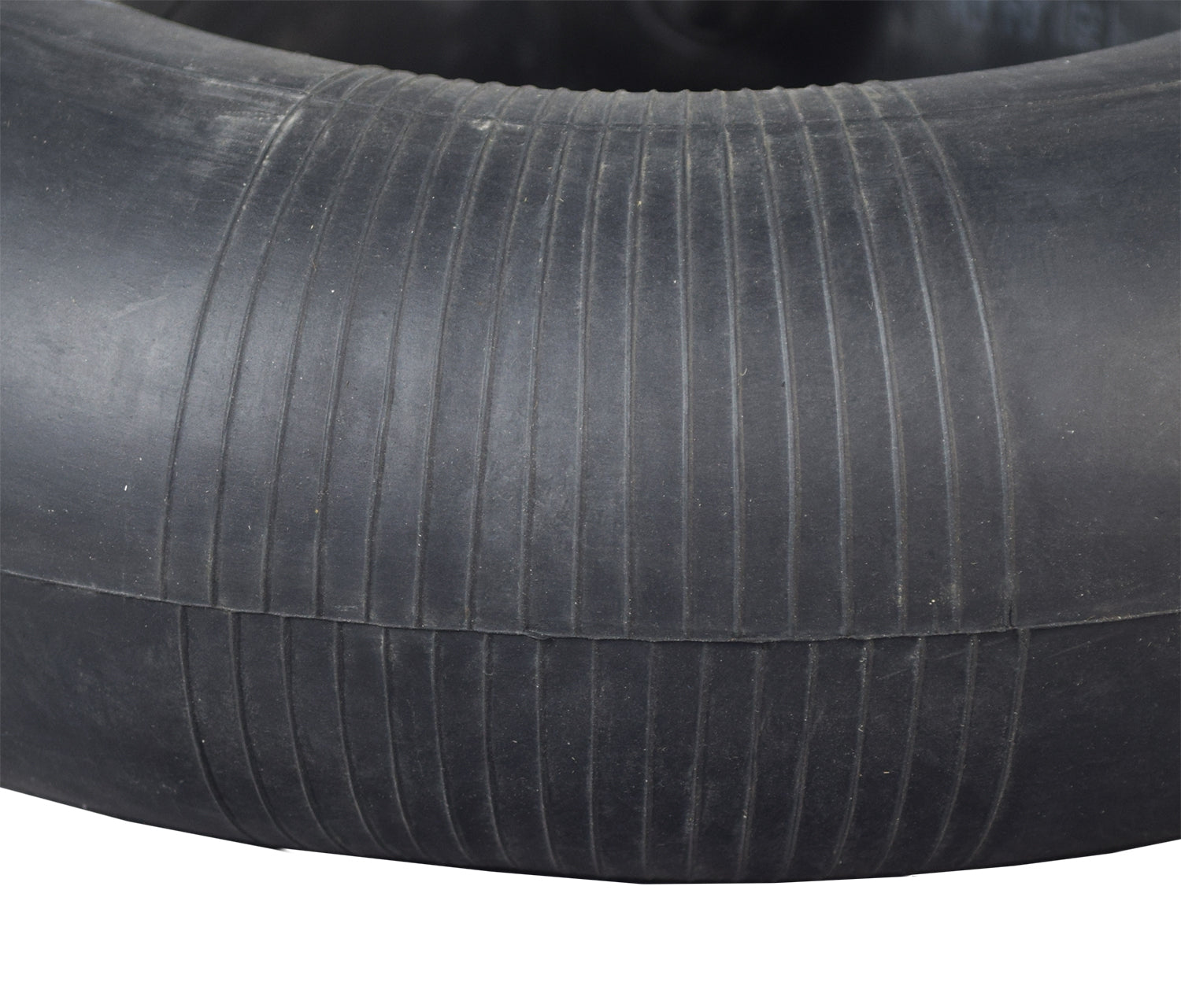 4.10/3.50-5 Scooter and Power Chair Inner Tube with 90 Degree Stem, featuring a black rubber, curved design ideal for pneumatic tires on Rascal power chairs and other applications.