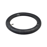 90/100-16 Dirt Bike Tire with QD015 Knobby Tread featuring thick shoulder and tread blocks for superior off-road traction, shown with an optional straight valve stem inner tube.