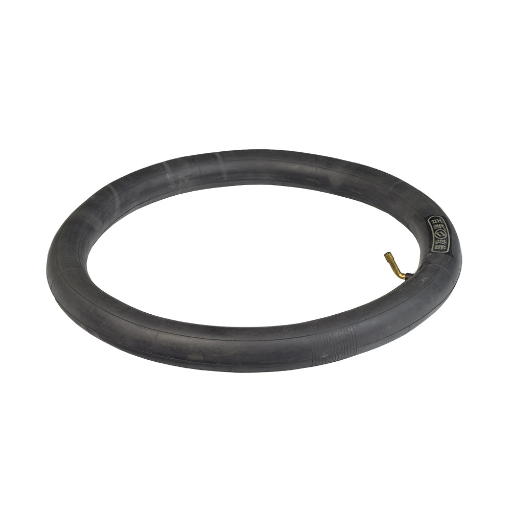 16x2.125 Scooter Inner Tube with Angled Valve Stem, shown as a black rubber tire on a white background, suitable for MotoTec T-TRK-350, Razor EcoSmart Metro, and iMod electric scooters.