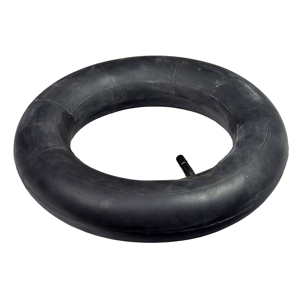 3.50-8 Scooter & Power Chair Inner Tube with a Straight Valve Stem, featuring a black rubber tube design and inner tube, suitable for specific mobility applications.