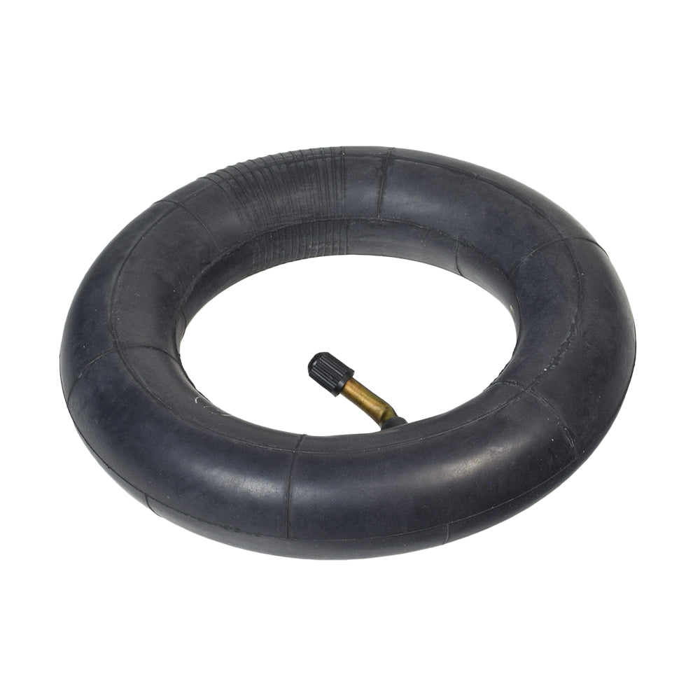 200x50 (8x2) Inner Tube with 45/45 Degree Angled Valve Stem, shown as a black rubber tube with a valve, suitable for electric and mobility scooters.