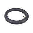 14x2.125 Inner Tube with Angled Valve Stem, featuring a black tire and a protruding metal valve stem angled for easier access. Ideal for specific bike spoke arrangements and varied PSI requirements.