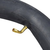 14x2.125 Inner Tube with Angled Valve Stem, showing black rubber tire and gold angled valve stem for easy access in bike wheels.