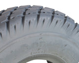 Close-up of the Primo 3.00-4 (10x3, 260X85) Foam-Filled Mobility Tire (2-5/8 Bead Width) with Durotrap C9210 Tread, highlighting the durable tread pattern and foam-filled structure.