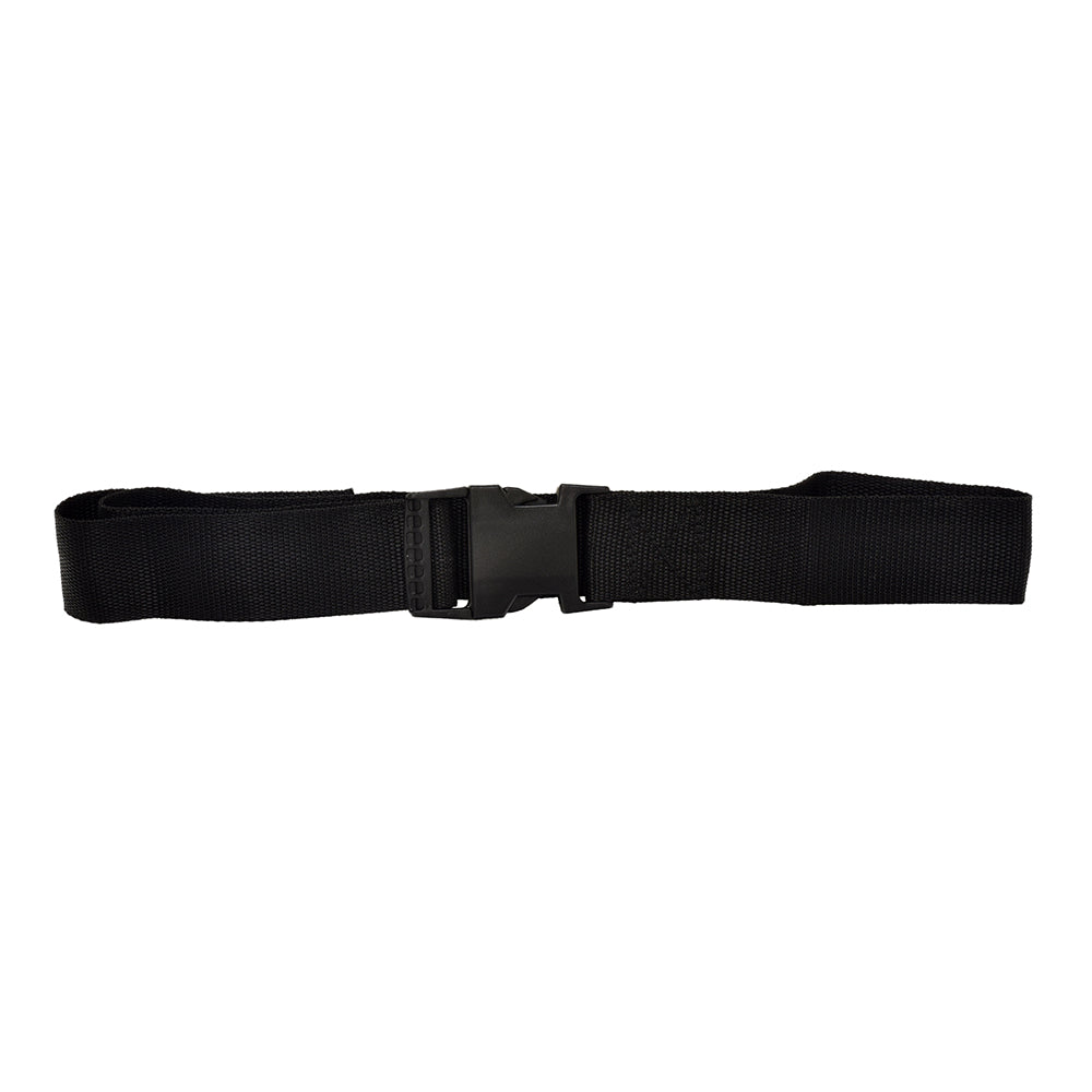 Battery Strap for Jazzy & Jet Power Chairs: A 36-inch black nylon strap with a buckle, designed to securely hold batteries in place for various Pride Mobility power chair models.