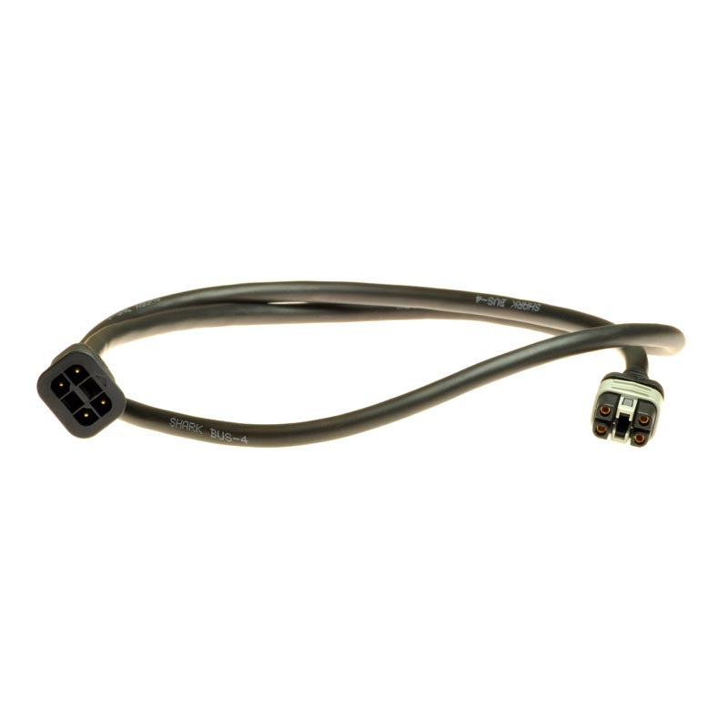 0.9 Meter Dynamic Joystick Extension Cable for the Merits Atlantis 2 (P720) Power Chair, featuring a black cable with one male and one female connector, designed for replacing damaged or defective joystick cables.