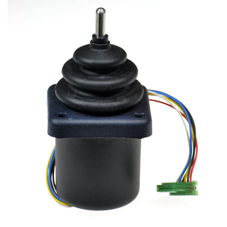 Joystick Gimbal for Dynamic DL and DX Controllers, featuring a black electric device with wires and a coil, designed for several models of Jazzy and Jet power chairs.