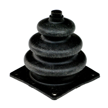 Joystick Rubber Boot for Dynamic Joystick Controllers - a close-up of a black, round rubber boot designed for use with various power chair joystick controllers for enhanced grip and protection.