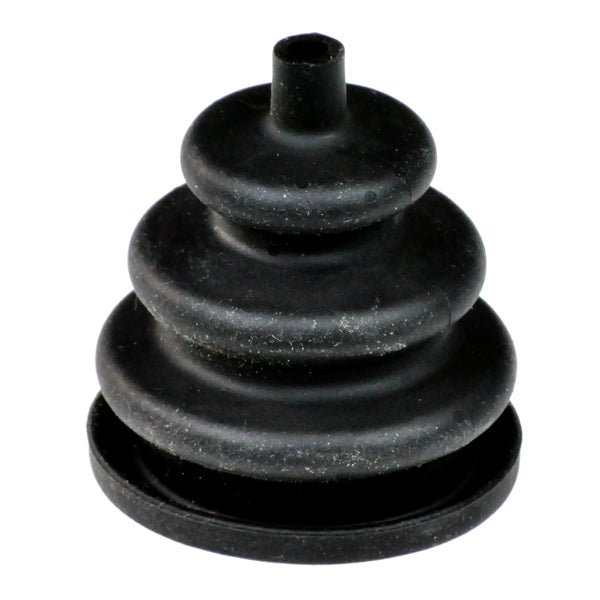 Joystick Rubber Boot with Round Base, made of black rubber, designed for superior compatibility with various joystick models. The round base ensures a secure fit.