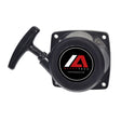 49cc Series 3 Pocket Bike Pull Start, featuring a black plastic handle and pulley with a logo, compatible with GSMoon gas scooters and X1, X2, X8, and X9 pocket bikes.