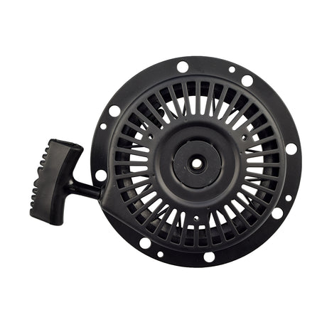 Pull Start 590788 for Tecumseh HM80, HM90, HM100, LH318XA, LH358EA, OH195, OH318, TVM220, OHH50, OHH55 - black circular metal object with handle and multiple holes.