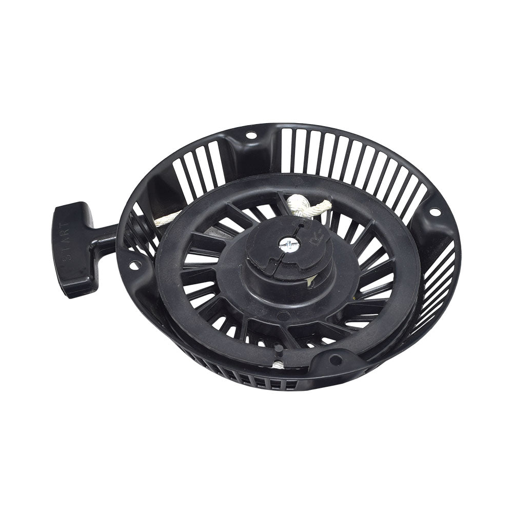 Pull Start 591606/695058 for Briggs & Stratton 15.5 to 17.5 Hp Gas Engines, black plastic recoil starter with handle, ideal replacement part for lawn and garden tools, excluding the steel starter cup.