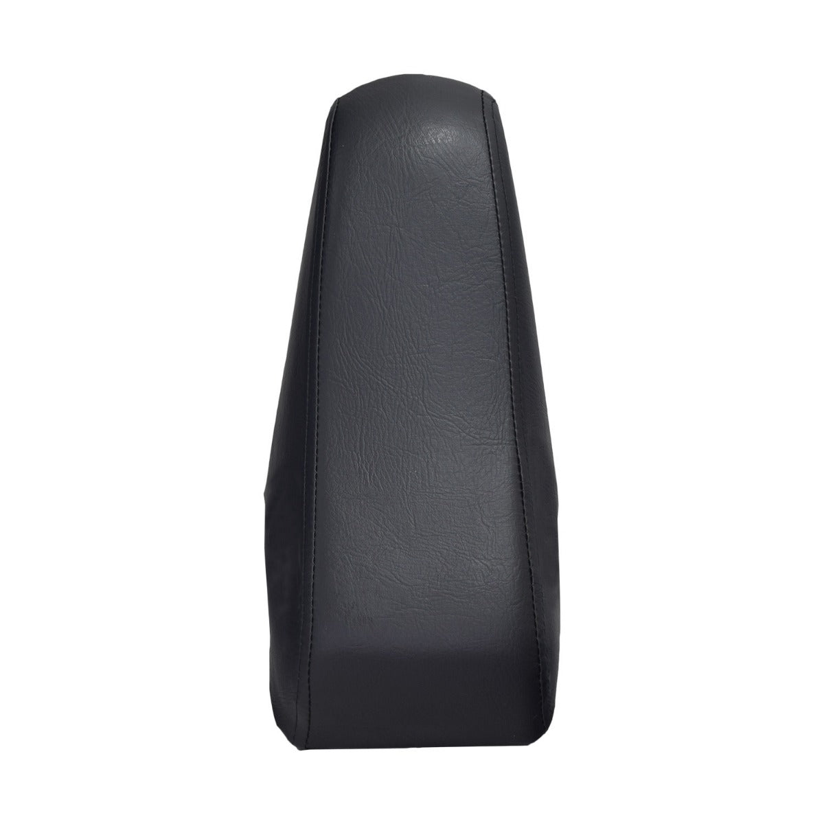 Black leather seat for Coleman CC100X and Baja Doodle Bug mini bikes, featuring stitching and a branded side. Ideal replacement for newer angle-frame models, not compatible with older flat-top frame versions.