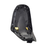 Seat for 110cc Coolster and Motovox Dirt Bikes, featuring a black vinyl cover with holes, complete with foam padding and a sturdy plastic base. Suitable for various 110cc dirt bike models.