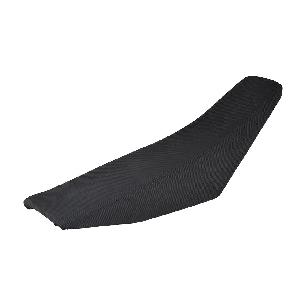 Seat for 250cc Dirt Bikes: A black vinyl seat designed for universal fit on various 250cc dirt bikes, including brands like Baja Motorsports, Coolster, Honda, Roketa, and Tao Tao.