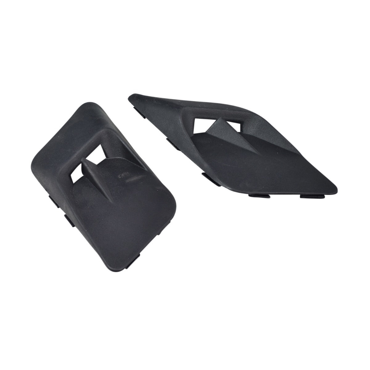 Front Fender Inserts for 50cc and 110cc ATVs, black plastic panels fitting the front fender fairing, left and right sides, designed for TaoTao ATA-110B or Coolster ATV-3050C.