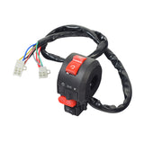 4-Function Starter Switch for 110cc TaoTao ATVs featuring a black switch with red buttons and attached wires, suitable for various ATVs and off-road machines in the 50cc to 250cc class.