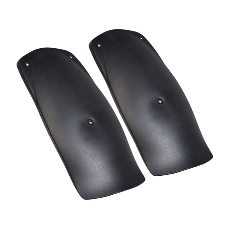 Front Fender Set for 150cc - 250cc Go-Karts (Set of 2): Two black plastic shields designed to protect riders from dirt and debris.