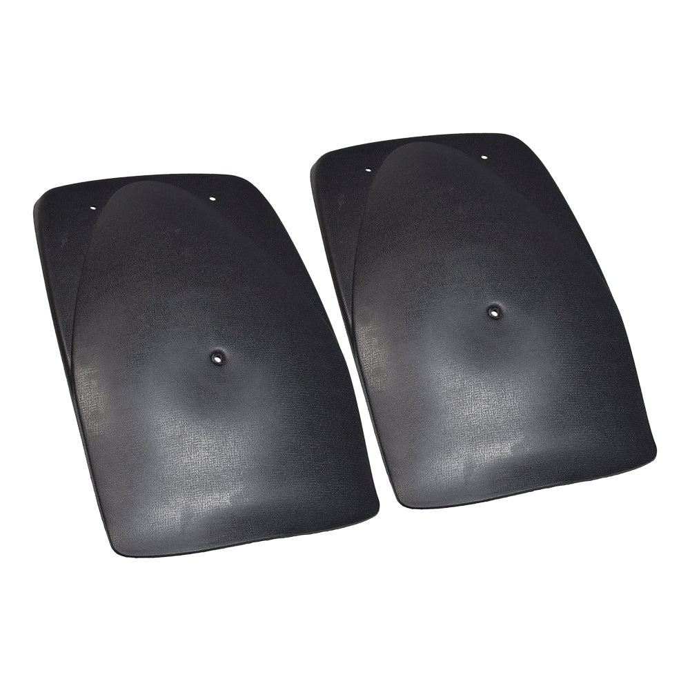 Rear Fender Set for 150cc - 250cc Go-Karts (Set of 2) featuring black plastic panels designed to block mud from rear tires, compatible with models by Kandi, TaoTao, and similar brands.