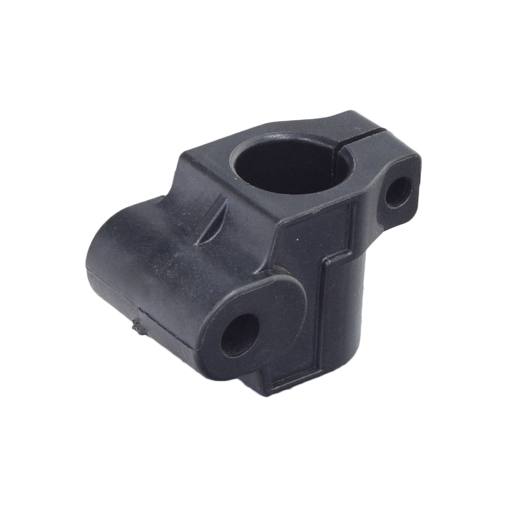 Steering Shaft Mounting Bracket for the Monster Moto / Mega Moto MM-K80 80cc Go-Kart, a black plastic bracket with multiple holes designed for securing the steering shaft to the go-kart's frame.