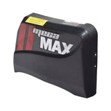 Chain Guard for the Monster Moto / Mega Moto Mega Max & MM-K80 80cc Go-Kart (Blemished) - A black plastic guard with a yellow label, designed to protect the go-kart’s drive system.