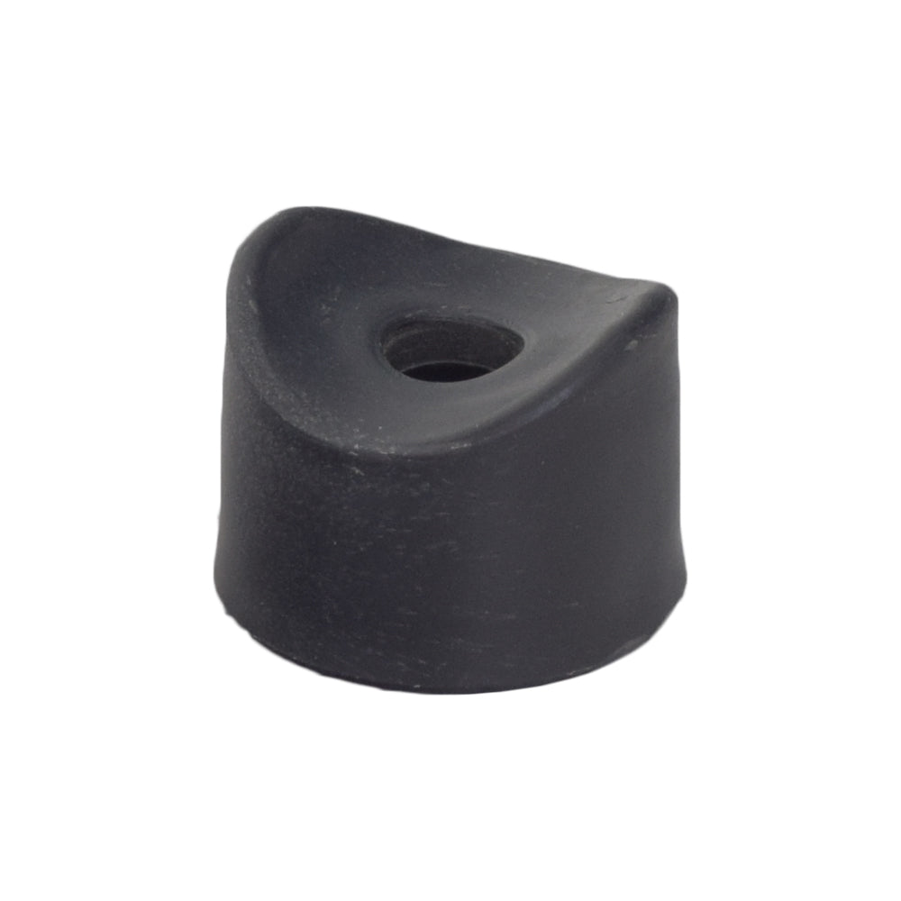 Roll Bar Tube End Connector for the Monster Moto / Mega Moto K80 Go-Kart; a small black plastic piece with a hole, designed to fit onto the end of 1 metal tubing.