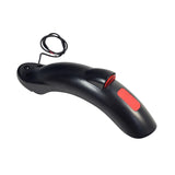 Rear Fender with Brake Light for the Razor T25 Electric Scooter, featuring a sleek black and red design, a red rectangular brake light button, and a connecting black wire for easy installation.