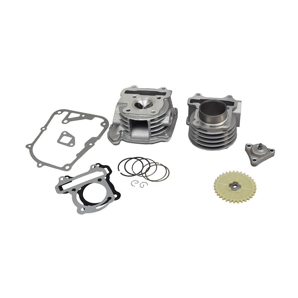 72cc High Performance Cylinder Kit without Piston for 50cc GY6 QMB139 Scooter Engines (Blemished) featuring metal parts, gaskets, and rings, perfect for boosting scooter performance.