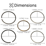 72cc Piston Ring Set for 50cc GY6 QMB139 Engine Big Bore Kits (5 Rings) diagram showcasing various ring sizes and cross sections, indicating components included in high-performance cylinder kits.