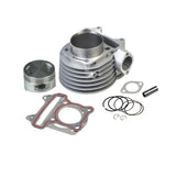 150cc Cylinder Kit for Hammerhead Off-Road® Go-Karts, featuring a close-up of the cylinder, piston, rings, and gaskets, illustrating essential parts for high-performance engine enhancement.