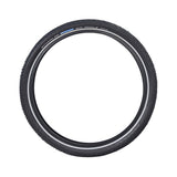 20x2.0 (50-406) Big Apple Perf Lite Tire for Bicycles, close-up view shows a tire with a white stripe and a visible logo, highlighting its smooth and durable design.