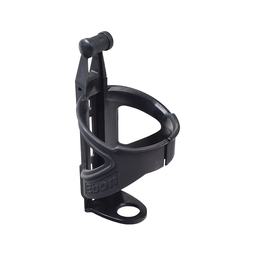 Resin Bottle Gripper from Sunlite Cycling, a sturdy black plastic holder designed for bike frames, ensuring secure bottle placement with impact-resistant resin for all-weather durability.