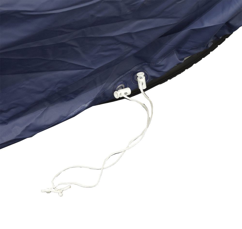 Close-up of the Heavy Duty Bicycle Cover with Draw String, showcasing its durable water-resistant vinyl material, suitable for protecting bicycles and scooters.