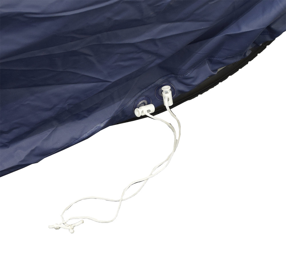 Close-up of the Heavy Duty Tricycle Cover with Draw String, showcasing durable material and secure fit for bikes and scooters, ideal for outdoor protection.