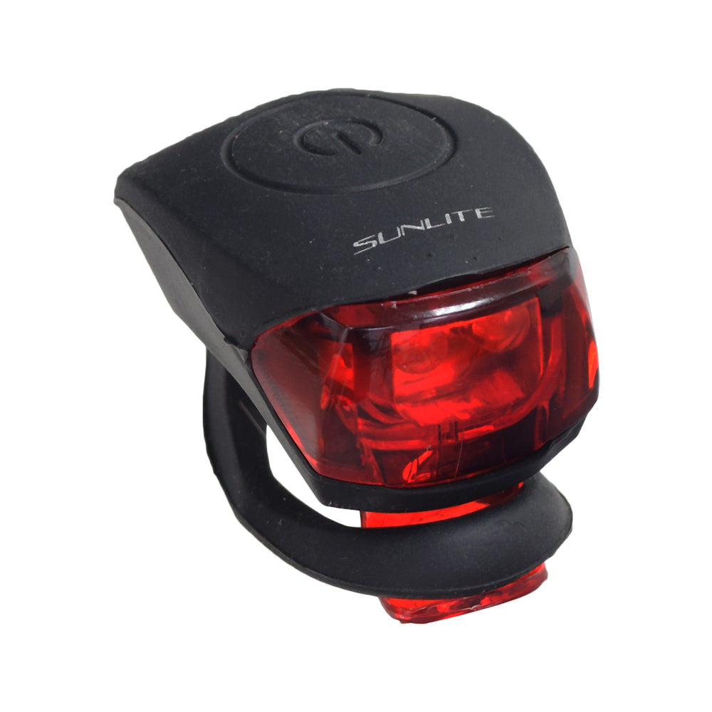 TL-L210 Griplite Taillight close-up, showcasing the red light and black body, designed for rear safety on bikes or scooters.