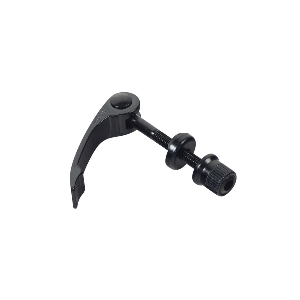 6x60mm Black Quick Release Lever for bikes and scooters, featuring a black metal construction with an integrated screw and nut for easy seat post adjustments.