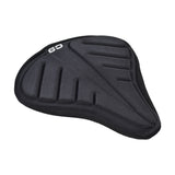 Gel Seat Cover for Cruiser/Exerciser Style Seats (Cloud-9), showcasing a sleek, black design with white text, offering enhanced comfort and protection for bicycle or scooter seats.