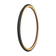 24x1-3/8 Black/Gum Road Bicycle Tire by Sunlite, showcasing a durable, round design with a yellow sidewall. Ideal for replacing old tires on 24x1-3/8 rims.