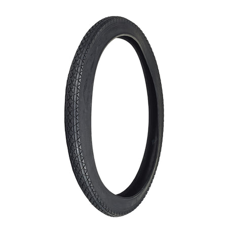 24x2.125 Black Cruiser CST241 Bicycle Tire featuring a distinctive diamond tread pattern, designed by Cheng Shin for classic cruiser bikes, ideal for city streets and beach boardwalks.