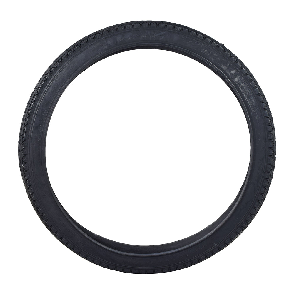 24x2 Bicycle Cruiser Tire for the Schwinn Meridian 24 Trike, showcasing distinct treads for enhanced traction, suitable for various 24 wheeled trikes and cruiser-style bikes.