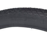 26x1-3/4 Black Street S7 Bicycle Tire from Sunlite, featuring a detailed tread pattern, perfect for bike replacements, ensuring durability and performance.