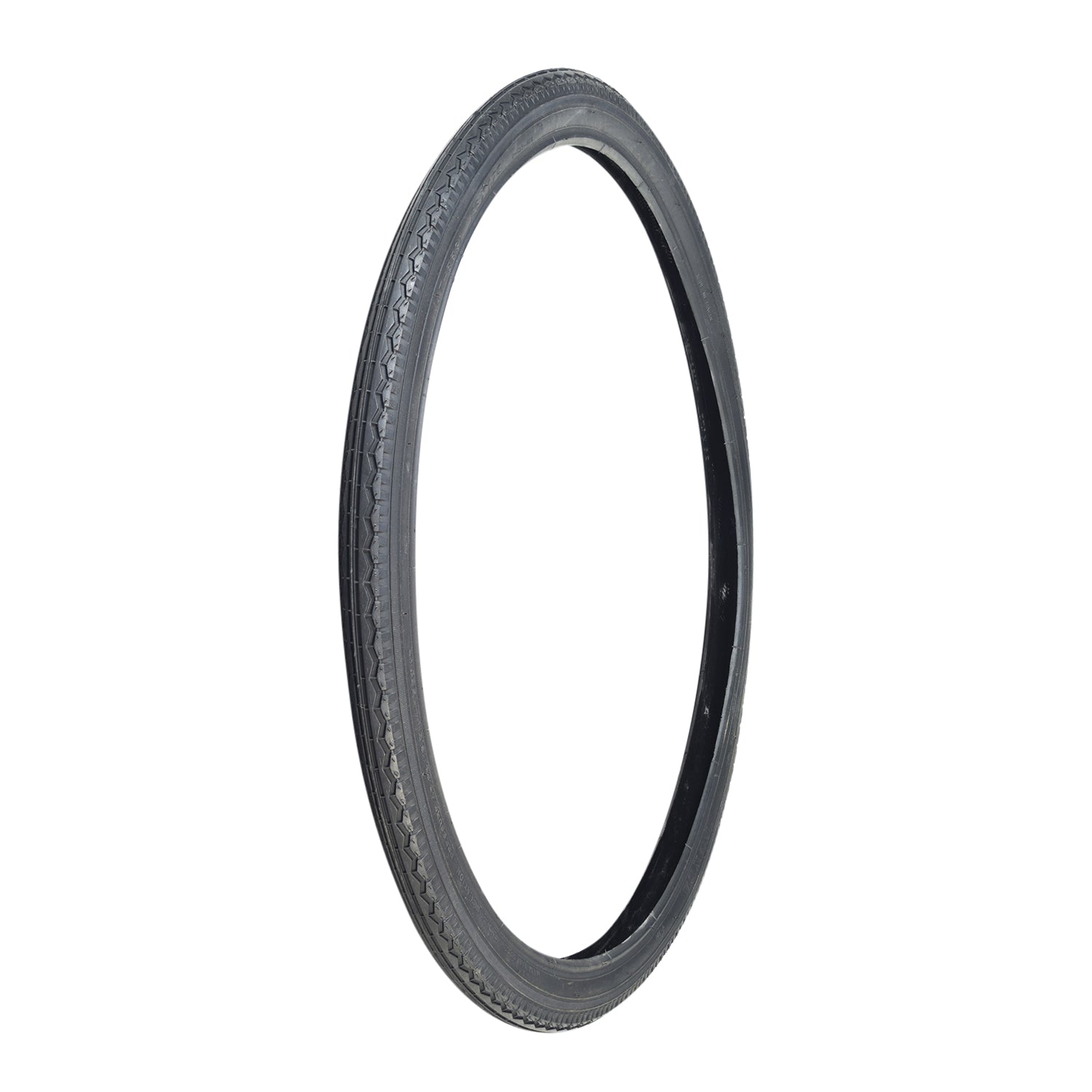 26x1.75 Black Street K123 Bicycle Tire by Sunlite, featuring a flat tread, displayed against a plain backdrop. Ideal for replacing old bike tires, ensuring reliable street performance.