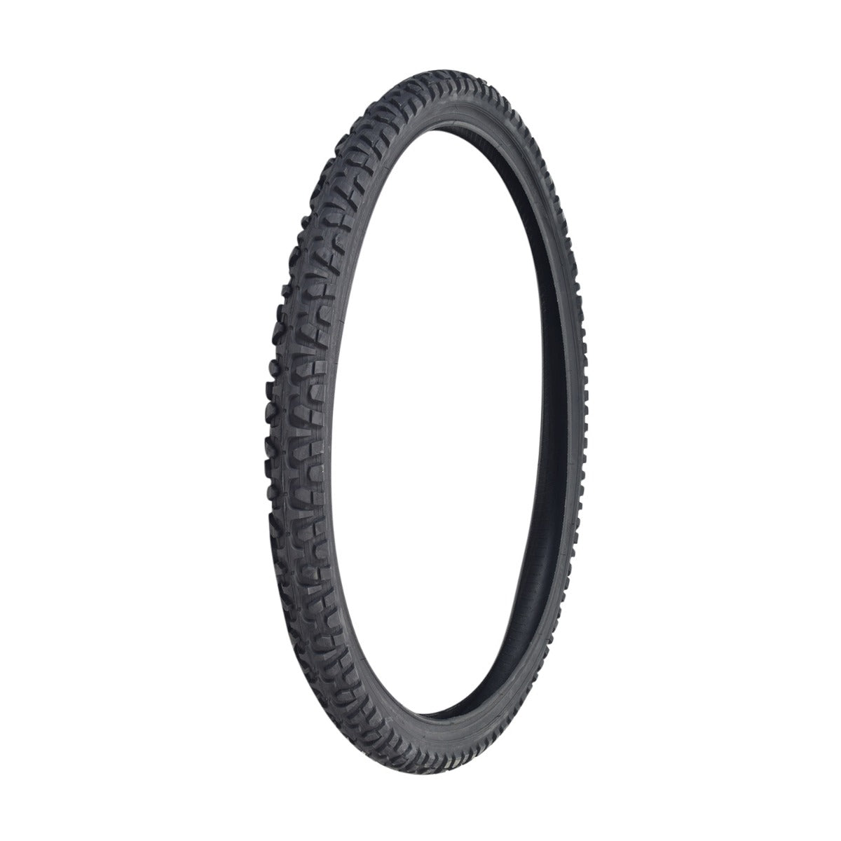 26x1.95 Black Shipman CST797 Bicycle Tire from Sunlite, showcasing a robust tread pattern for enhanced grip, ideal for replacing old bike tires. Perfect for a 26-inch rim.