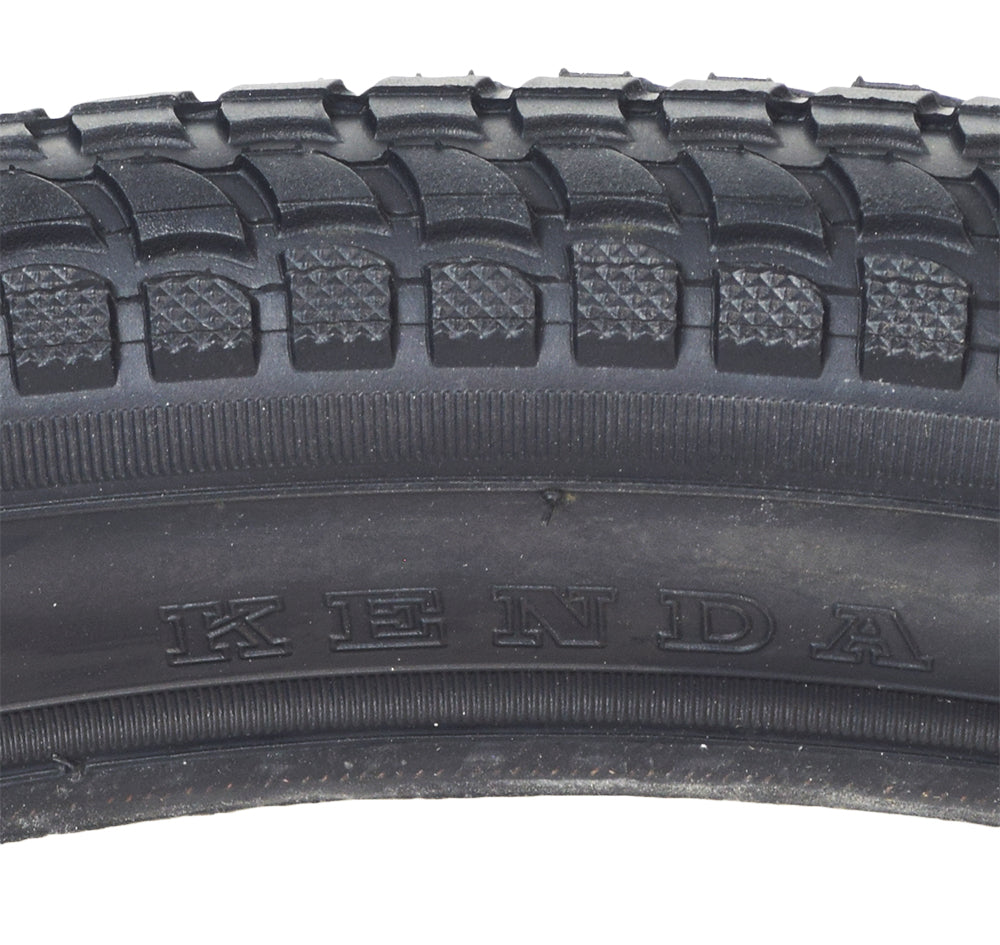 Close-up of a 26x2.125 Black Cruiser 927 Bicycle Tire showcasing detailed tread patterns from Sunlite, ideal for replacing old bike tires with a reliable, high-quality option.