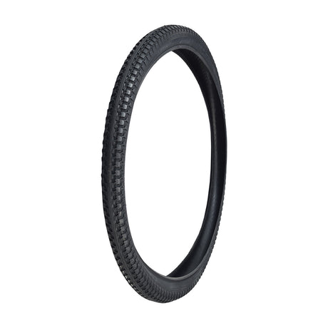 26x2.125 Black MTB Raised Center Bicycle Tire with distinct tread pattern, ideal for mountain biking. Popular replacement bike part from Sunlite, known for compatibility with various rim sizes.