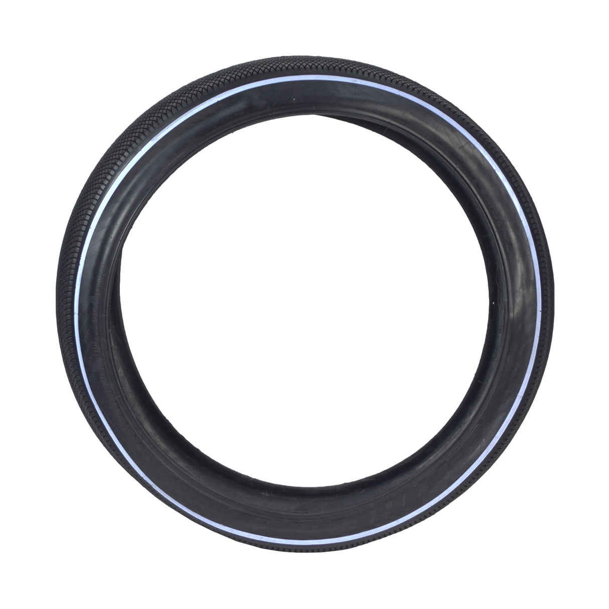 26x3.5 Black Crusher Bicycle Tire by Sunlite, featuring a distinctive blue stripe, ideal for replacing worn-out fat bike tires.